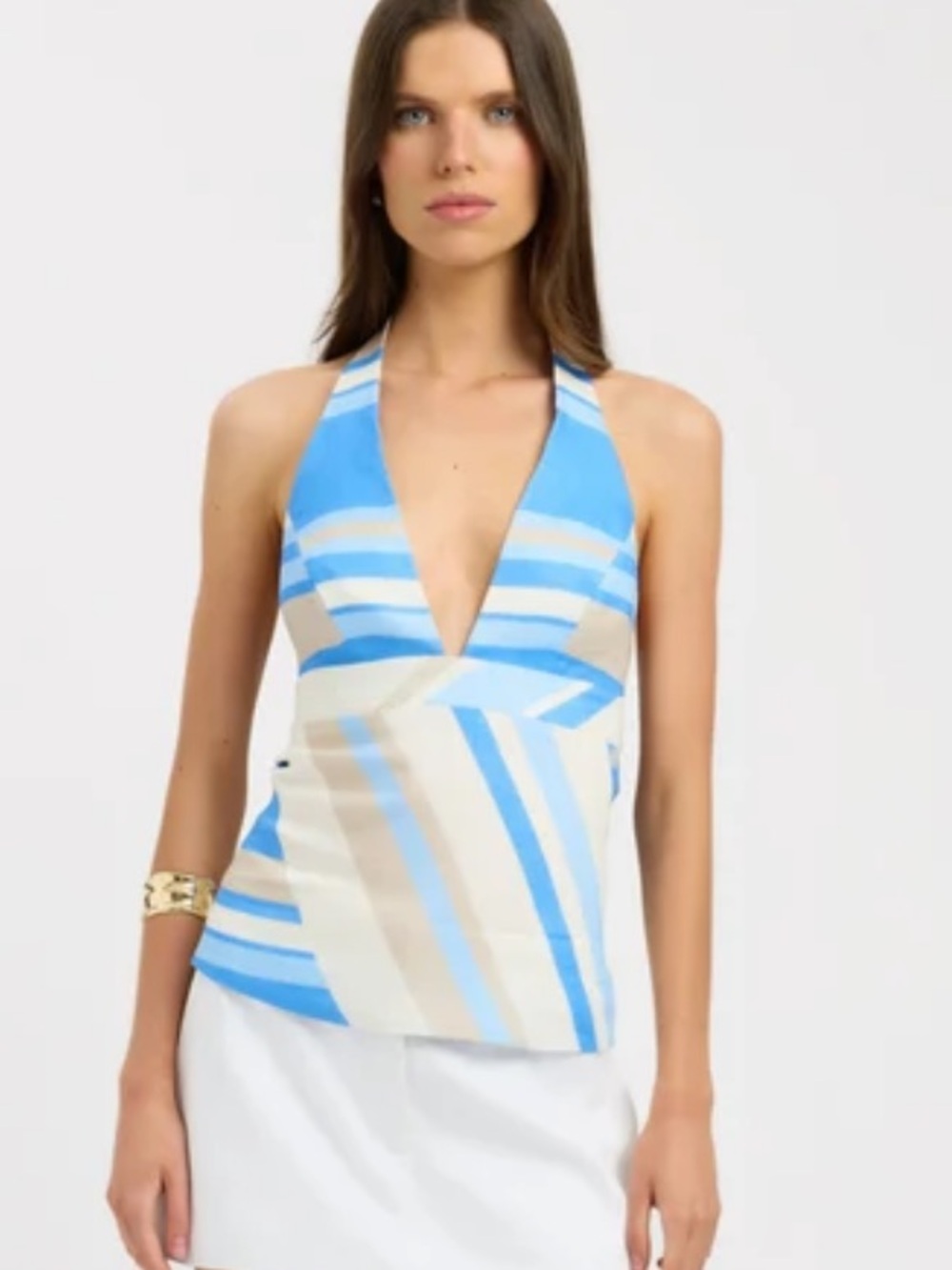 Kookai Meadow Linen Halter Top